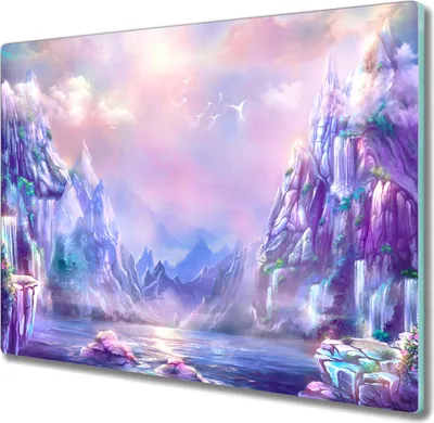 Produktbild von Coloray Küchenbrett Kochplattenabdeckung Hackbrett Schneidebrett Herdabdeckplatte 60x52 cm - See Berge Himmel