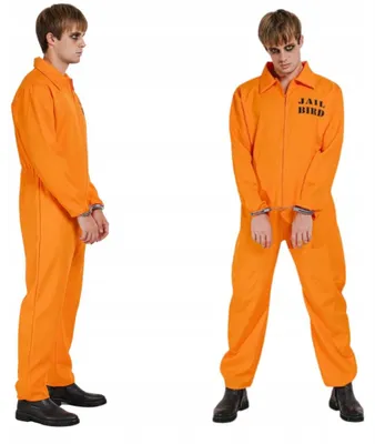Obrázek produktu pro GoDan Kostým Vězň Odsouzenec Halloween Převlek Oranžový L