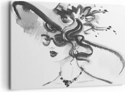 Produktbild von Bild auf Leinwand - Leinwandbild - Frau Modell - 100x70cm - Wand Bild - Wanddeko - Wandbilder - Leinwanddruck - Bilder - Kunstdruck - Wanddekoration - Leinwand bilder - Wandkunst - AA100x70-4066
