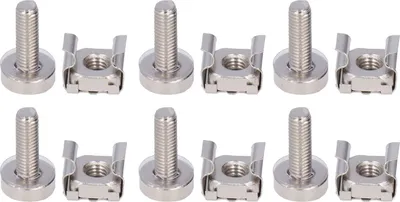 Image de Cage Nut Screw Kit,Cage Nut,Cage Screw,Cage Nuts and Screws,Rack Mount Cage Nuts,Cage Nut Assortment Kit