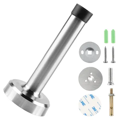 Image de Butée de porte murale 12 cm - Butée de porte en acier inoxydable - Butée de porte, butoir de porte, autocollante