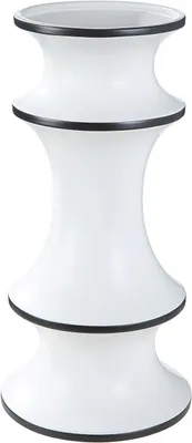 Imagen del producto de Jarrón de lujo, cerámica mate, blanco y , diámetro 20 cm, altura 41 cm