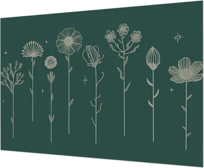 Produktbild von Wandtapete - Dekorative Tapete für Wohnzimmer - Tapetenfolie für Wanddekoration - 208x146 cm - Zarte Blüten
