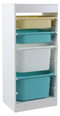 Obrázek produktu pro Police s krabicemi na hračky Ginger Home - Bílá