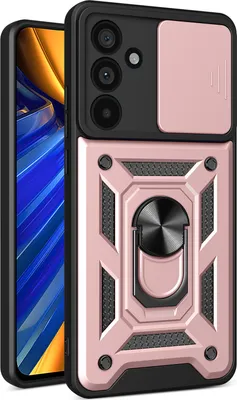 Produktbild von Hülle für Samsung Galaxy M35 Magnetische Ring Ständer Halter Dia Kameraschutz TPU Bumper Silikon Schutzhülle Rosa