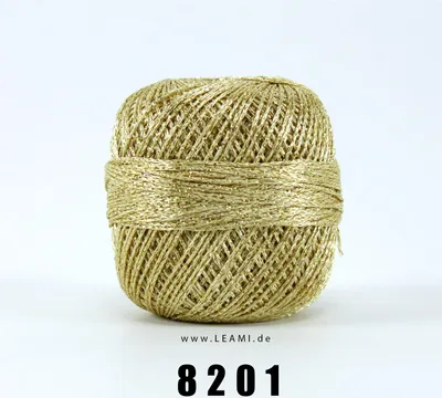 Produktbild von Gründ Glitter Garn uni 25g,110 m LL,85 % Viskose/15%met. Garn 8201 uni Gold