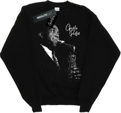 Produktbild von Charlie Parker - "Playing Saxophone" Sweatshirt für Herren BI43616 (3XL) (Schwarz)