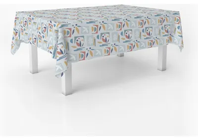 Tischset rechteckig 240x140 cm wasserabweisend pflegeleicht Blau