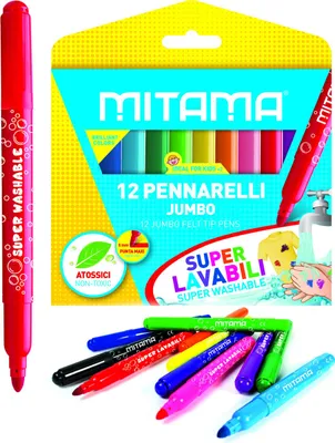Image de Mitama 61998 marqueur 12 pièce(s) Pointe fine Multicolore