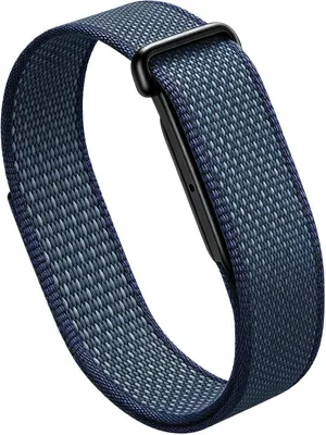 Produktbild von Stravo Uhrenarmband Nylon Sport mit Klettverschluss passend für Google Fitbit Air – Verstellbares gewebtes Armband – Dunkelblau