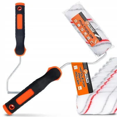 Produktbild von Polax Malerrollen-Set 10 Stück 15 cm mit Griff