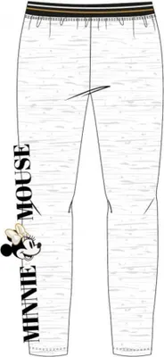 Produktbild von Minnie Maus Leggings, grau mit Schriftzug und Minnie Mouse Logo 146