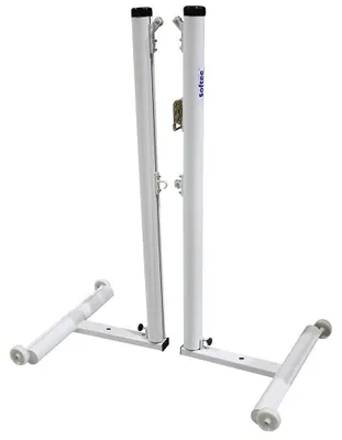 Produktbild von Set mit 2 Deluxe-Aluminium-Badmintonpfosten, 90-mm-Rohr