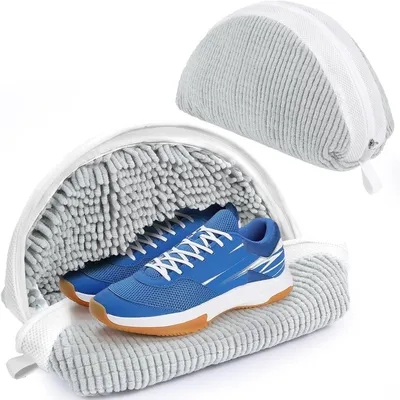 Productafbeelding van Schoen Waszakken - Wasnet Schoenen - Schoenen Wassen - 360 Graden Reiniging - 2 Stuks - Groen