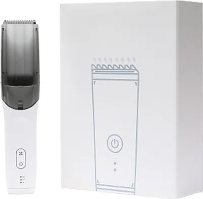 Obrázok produktu pre INF Zastrihávač vlasov s vákuom: USB nabíjateľný, bezdrôtový s odsávaním biely