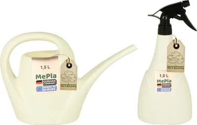 Produktbild von MePla - Set - Gießkanne 1,5l Indoor + Sprüher 1,0l - weiss