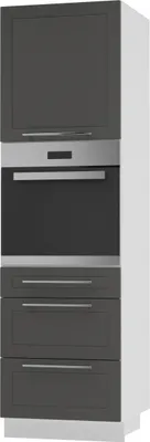 Produktbild von Backofenschrank Kvantum Q-D14/RU/3A Vollauszug 60cm Korpus- & Frontfarbe wählbar,graphit matt,weiß