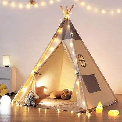 Imagen del producto de Tienda tipi para niños, tienda infantil, tienda para niños para uso interior/exterior