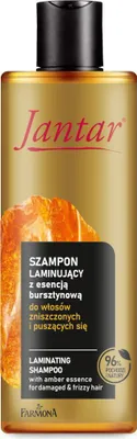 Immagine prodotto di Shampoo laminante per capelli danneggiati e crespi con essenza d'ambra, proteine e ceramidi