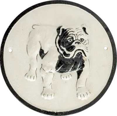 Produktbild von Nostalgie Türschild Bulldogge Hund Schild Eisen Dekoration Antik-Stil 24cm