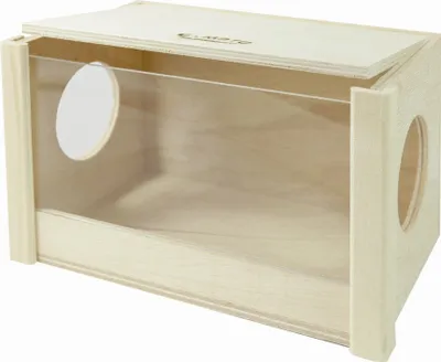 Produktbild von Elmato 10039 Wüstenrennmaus Badehaus Sandbad Buddelkiste Buddelbox Nager, 26x15x16cm