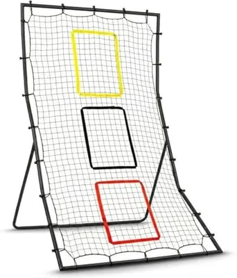 Produktbild von Baseball- und Softball-Rückprallnetz, 183 x 122 cm, mit 3 Zielzonen für Wurf-, Fang- und Schlagtraining