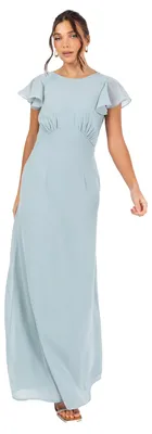 Produktbild von Anaya mit Liebe – Damenmaxikleid mit flatternden Ärmeln, elegantes Brautjungfernkleid mit V-Ausschnitt