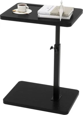 Obrázok produktu pre Ibenzoa® C-tvarový, výškovo nastaviteľný príkonový stolík 45–80 cm | Stolová doska s 360° otočnou funkciou, oceľový rám a drevotrieska, kompaktný dizajn vhodný do malých priestorov (43×32×78 cm)