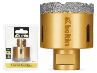 Obrázok produktu pre Diamantový vykružovací korunkový vrták 50mm, M14, Keltin