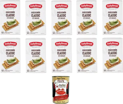 Produktbild von DailyBread Knäckebröd Classic Knusperscheiben 10x375 g+ Italian Gourmet polpa 400g