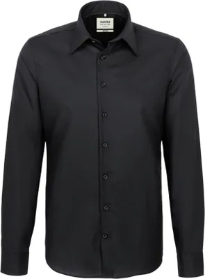 Produktbild von HAKRO Hakro Herren Hemd Business Regular Fit #105 Gr. XS schwarz