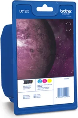 Produktbild von Brother LC1220RBWBP - Gelb, Cyan, Magenta - original - Blisterverpackung - Tintenpatrone - für Brother DCP-J525, DCP-J725, DCP-J925, MFC-J430, MFC-J625, MFC-J825, MyMio MFC-J825