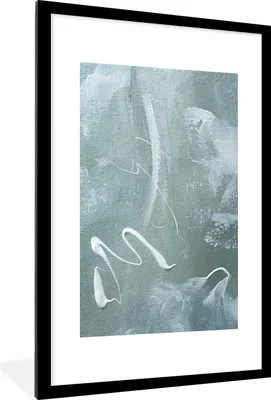 Produktbild von MuchoWow® Gerahmtes Poster Acrylfarbe - Gestaltung - Abstrakt 60x90 cm - Poster mit Schwarzem Bilderrahmen Wandposter Rahmen Foto Bilder - Dekoration - Wandposter Wohnzimmer - Hochwertig