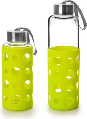 Image de Ibili Lake Bouteille en verre 550ml Vert Vert One Size