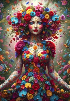 Zdjęcie produktu dla Alipson – puzzle „Kobieta wśród kwiatów”, 1000 elementów, puzzle artystyczne