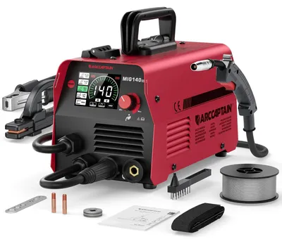 Produktbild von MIG/MAG Schweißgerät - IGBT-Inverter - 4-in-1 MIG/MAG/Lift TIG/MMA - 140 A - 220 V - Halbautomatisch - EU-Stecker - Tragbar