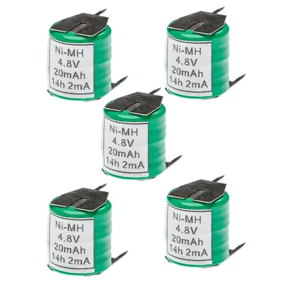 Produktbild von vhbw 5x Akku Ersatz für 4/V15H für Modellbau (20mAh, 4,8V, NiMH), mit 3 Pin Stecklötfahne