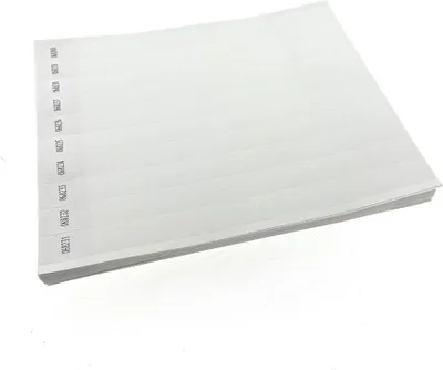 Produktbild von CombiCraft weiße Einlassbänder, 200 Stück - 10 Blätter à 248x19mm - zum Selbstdrucken