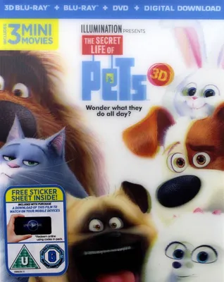 Produktbild von Pets (Sekretne życie zwierzaków domowych) [DVD+BLU-RAY+BLU-RAY 3D]