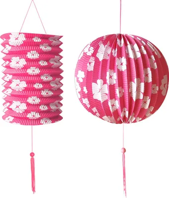 Immagine prodotto di Set di lanterne rosa - Taglia unica