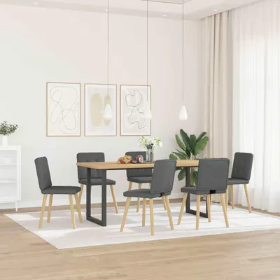 Produktbild von vidaXL Esszimmerstühle 6 Stk. Dunkelgrau Stoff