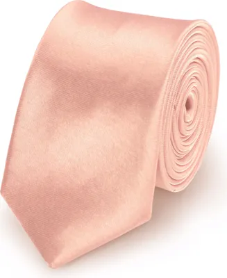 Produktbild von Krawatte Zartrosa slim aus Polyester einfarbig uni schmale 5 cm