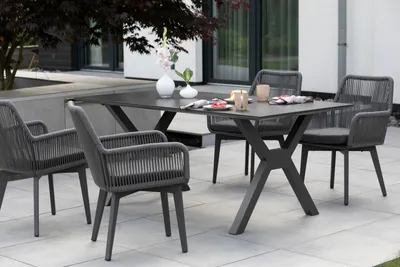 Produktbild von Gartenmöbelset Tisch Granada 200 cm, 4er Set Diningsessel Marbella