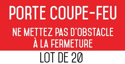 Image de Autocollants de porte ignifuges pour avertissement de sécurité
