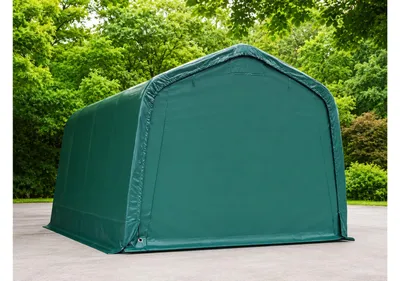 Obrázek produktu pro Mobilní garáž PVC 720HD - 3,3x9,6m - Tmavě zelená