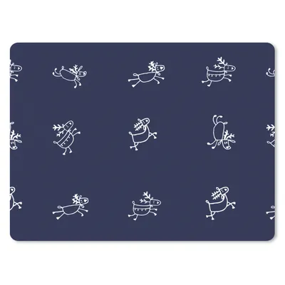 Produktbild von MuchoWow® Mauspad Mousepad Hirsche - Muster - Illustration 23x19 cm - Mousepads - Maus Mat - Pad - Mausunterlage - Schreibtischunterlage - Mauspad