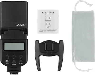 Immagine prodotto di Andoer Flash universale per fotocamera GN40 - Luce di riempimento a LED regolabile con supporto - Per Canon, Nikon, Olympus, Pentax DSLR