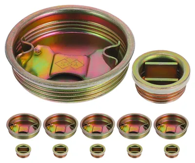 12 eiserne Fassdeckel, Spunddeckel, Schraubdeckel, 6 große + 6 kleine