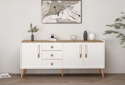 Produktbild von Skye Decor, Mitra - White, Konsole, Weiß, 100 % MELAMINBESCHICHTETE SPANPLATTEN, 180 x 45 x 80 cm