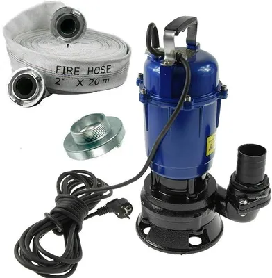 Productafbeelding van Fecaliënpomp, dompelpomp, vuilwaterpomp, 550W, 300 liter/minuut - 18000 liter/uur, met 20 meter bougleiding, C IBO MAGNUM